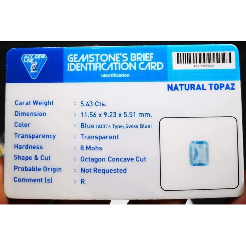 BATU PERMATA BLUE THOPAS SWIS + MEMO ACC