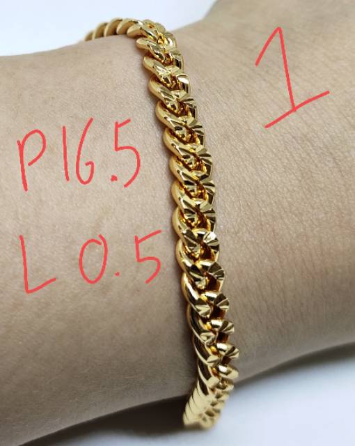 Fifi Fashion Gelang Gold Sisik Naga Tangan Titanium Xuping ASLI Antikarat Antialergi 19#