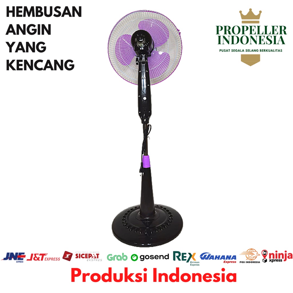 Kipas Angin/ Kipas Angin Berdiri / Kipas Angin 16 Inch Ungu - 1603 Kipas Angin Murah/ Stand Fan/ Kipas Angin Standing