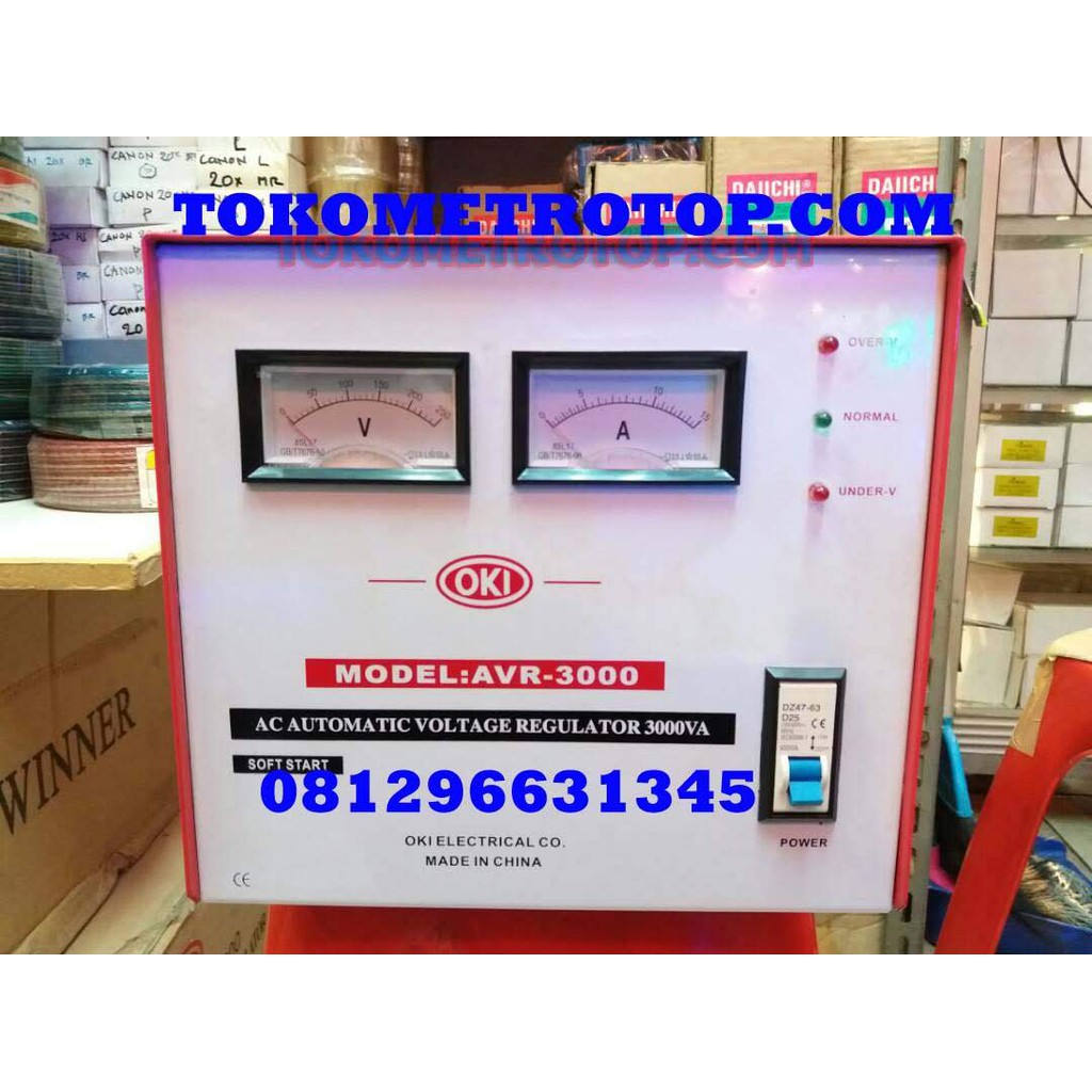 STABILIZER LISTRIK MEREK OKI 3000VA