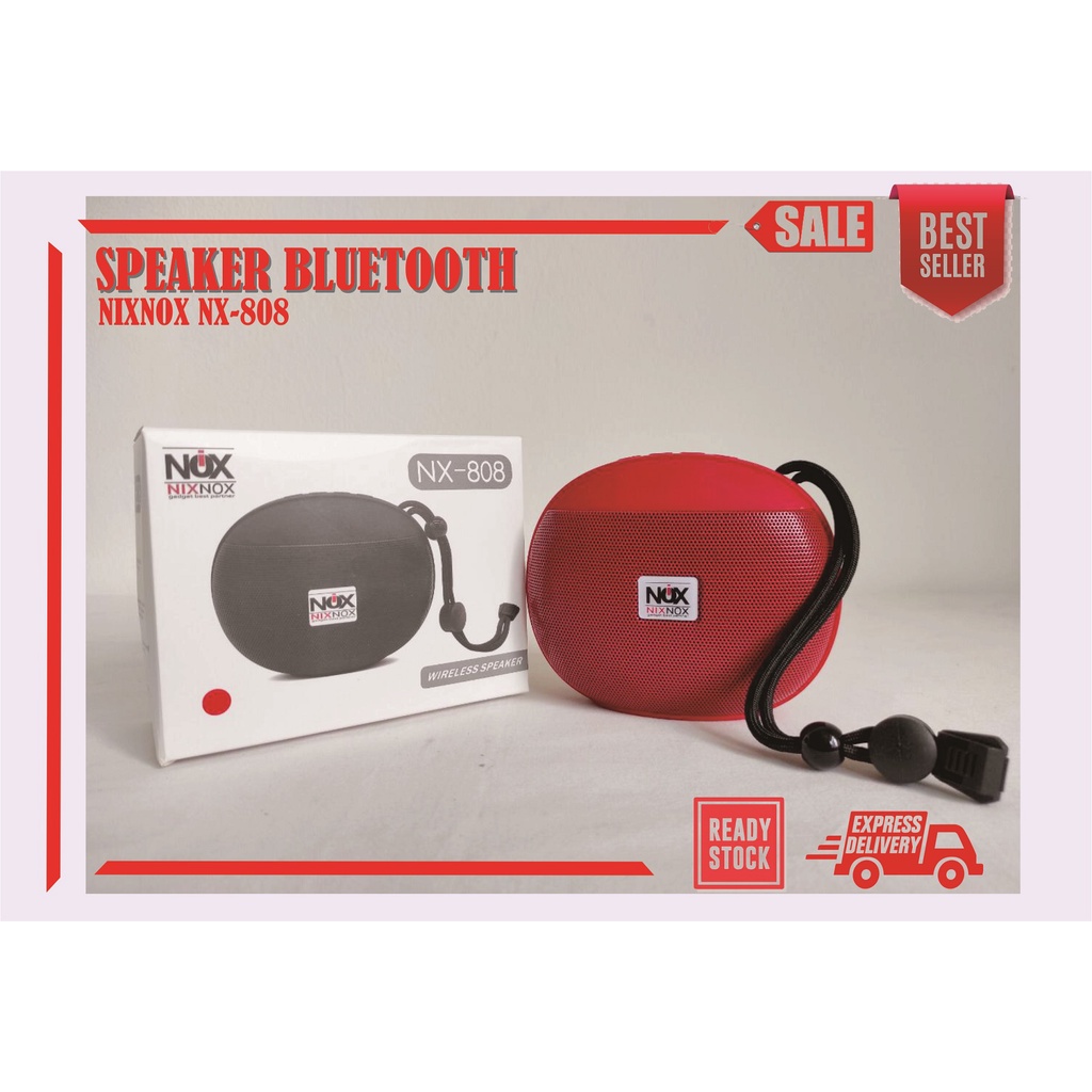 Speaker Bluetooth NixNox NX-808 For All Tipe Hp - Merah