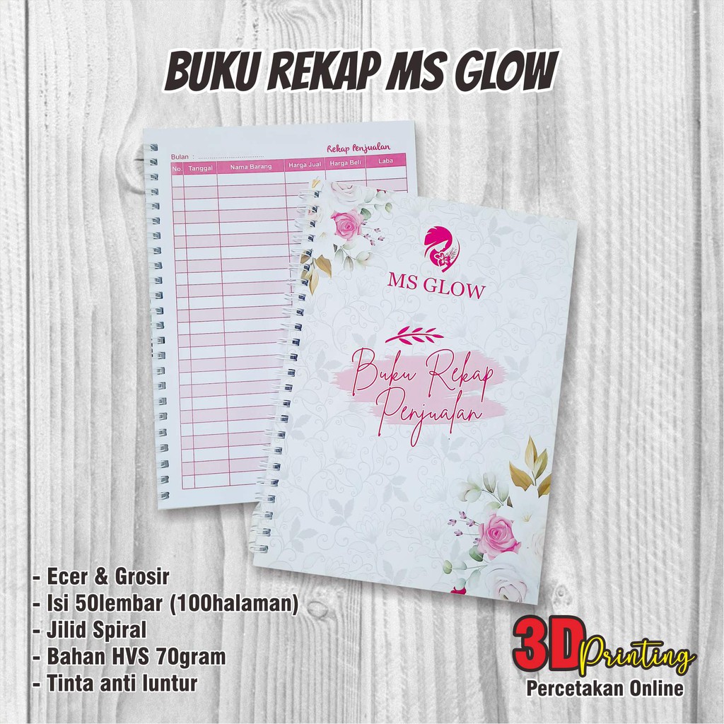 

BUKU REKAP PENJUALAN MSGLOW JILID SPIRAL