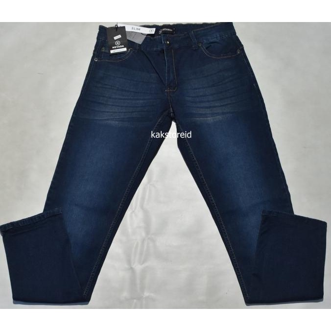 Celana Jeans Panjang Pria Nevada Denim Tua Slimfit Jns 27 Original Lixiaomei