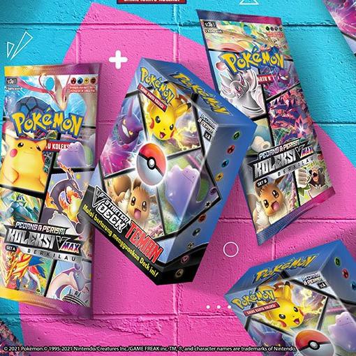 Kartu Pokemon TCG Booster Pack 7B Seri 7 Set B SC3b1 Pedang dan Perisai Koleksi VMax Berkilau