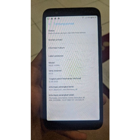 asus zenfone live second