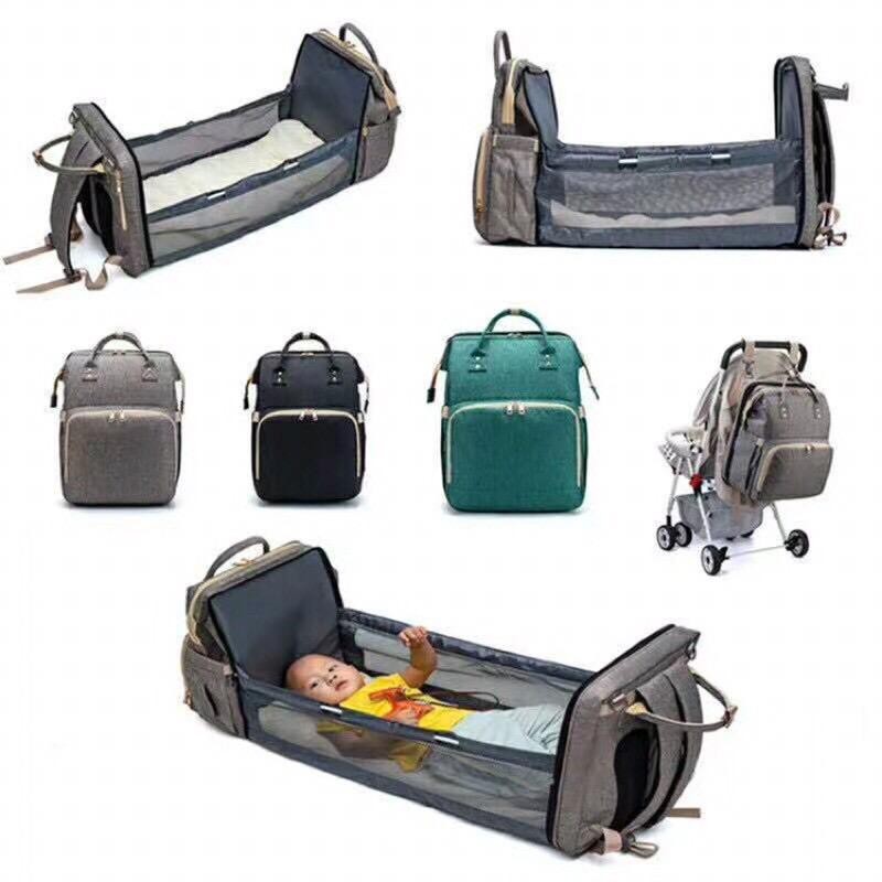 Diaper BAG + Bed Bayi anelo tas diaper bag tas bayi tas living Tas Kasur Bayi Diaper Bag Multifungsi