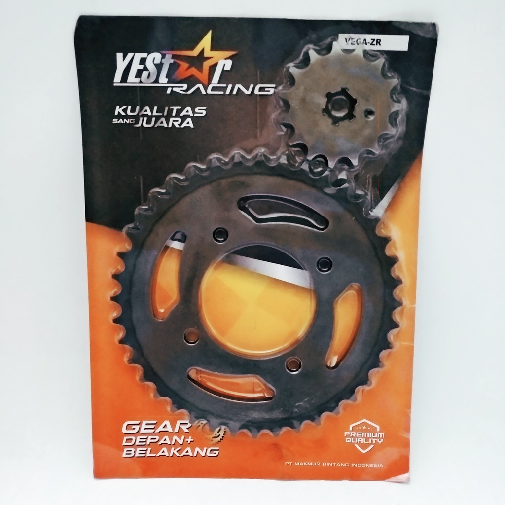 Vega-ZR (40T-15T) / Gear Set Depan &amp; Belakang Sepuh / YESTAR