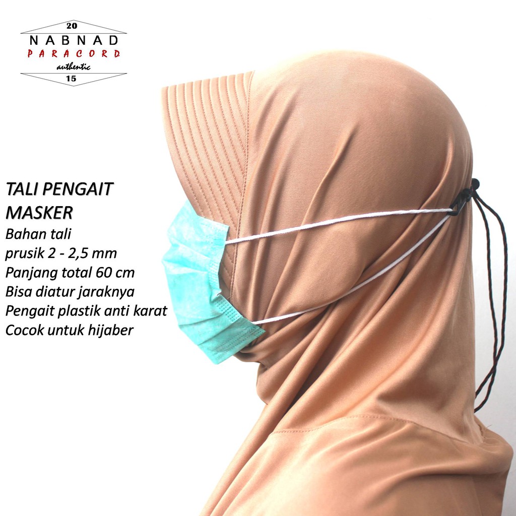 Thomgear Khusus Grosir Tali Masker Pengait Masker Mask Strap Paracord Lokal Indonesia Prusik 2 Mm