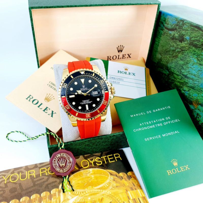 JAM TANGAN ROLEX SUBMARINER G TGL AKTIF RUBBER SEMI SUPER