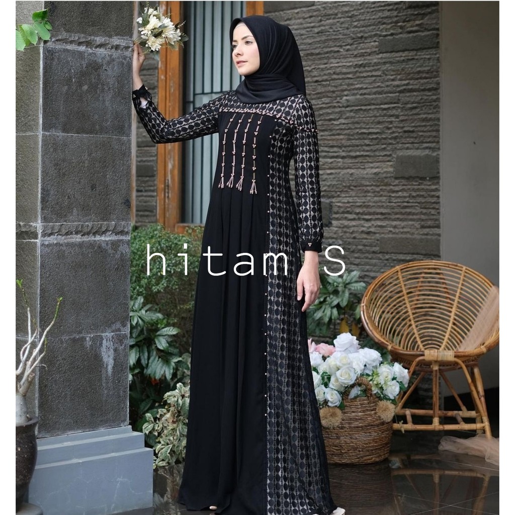 HITAM S || SILVIA DRESS JAVINA OFFICIAL