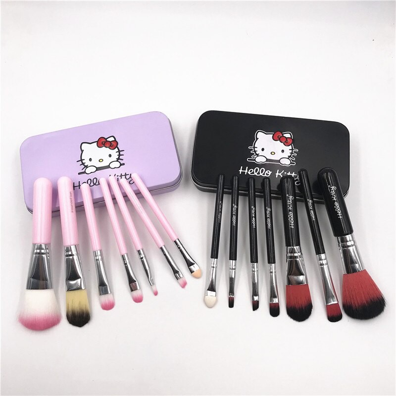 HELLO KITTY MAKE UP BRUSH SET 7 IN 1 - GOOD QUALITY