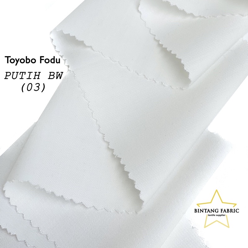 Bahan Kain Katun TOYOBO FODU 1 meter-Putih Bw