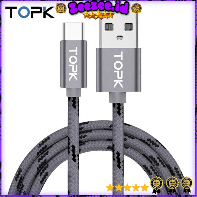 TOPK Kabel Charger USB Type C Braided 1 Meter 3A - AN09