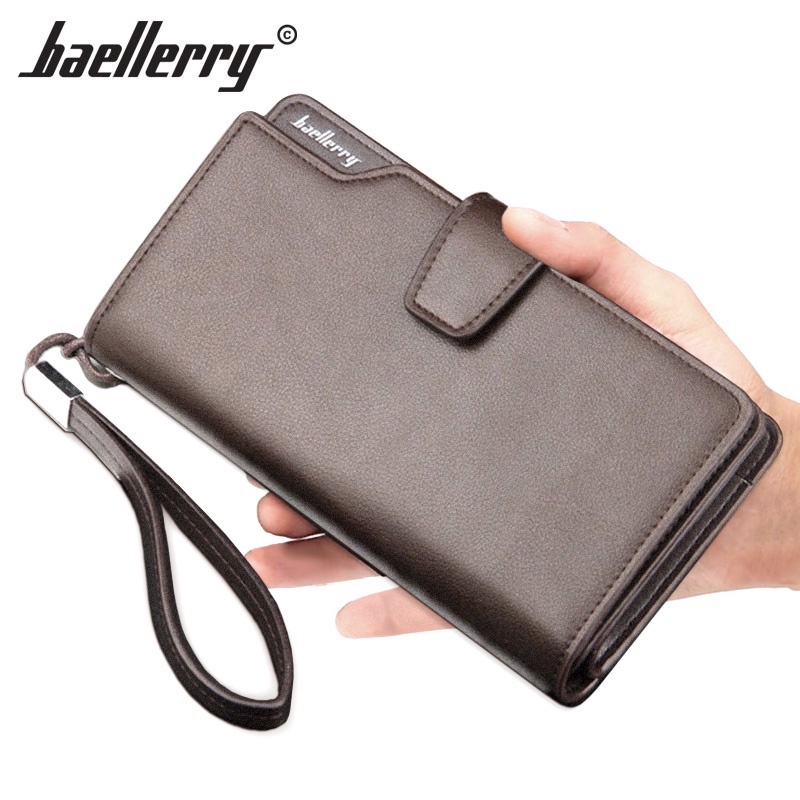 BAELLERRY 1063 Dompet Panjang Pria Kulit Long Bifold Wallet WK-SBY