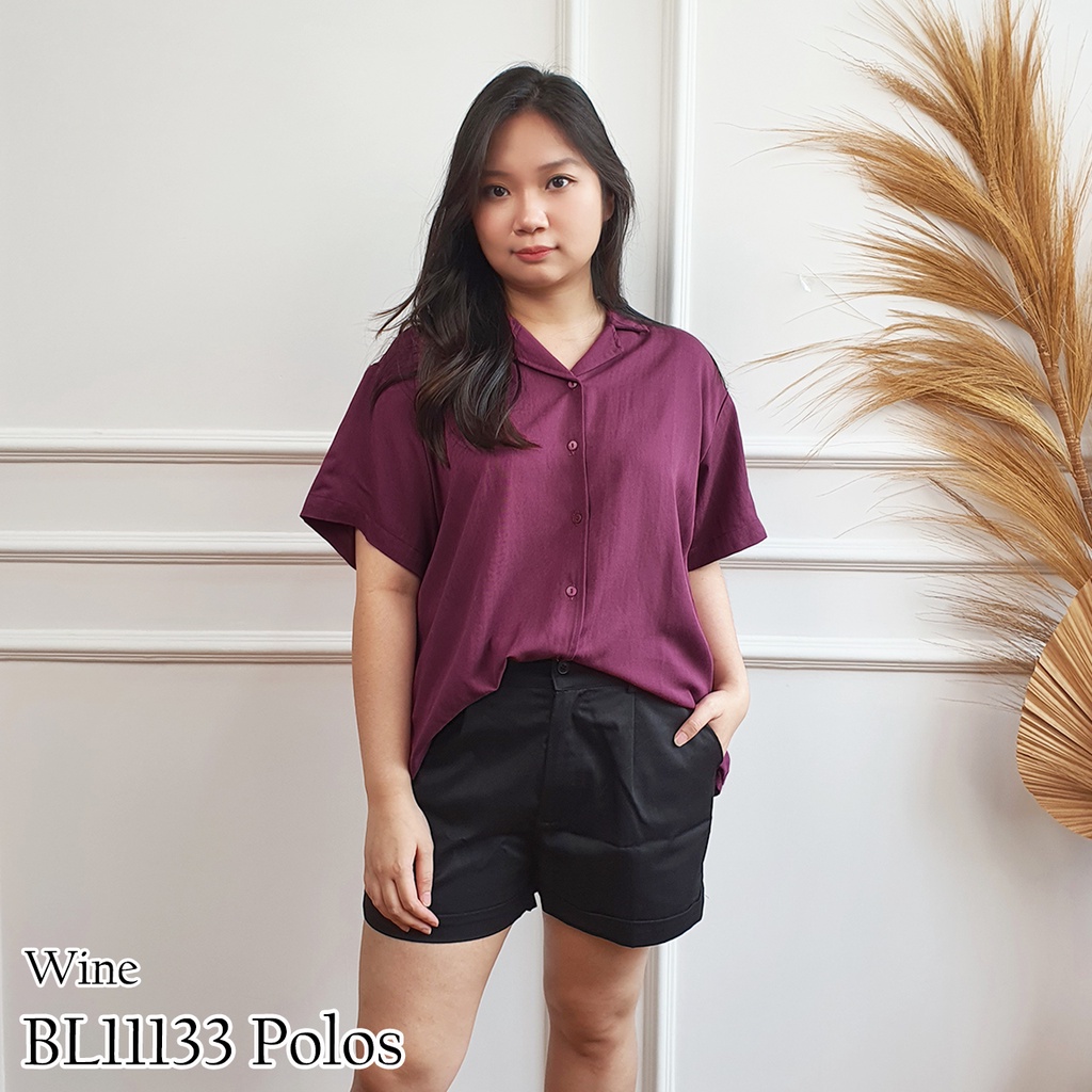 Kemeja wanita Rayon motif kemeja wanita lengan pendek casual BL11133 11133-1