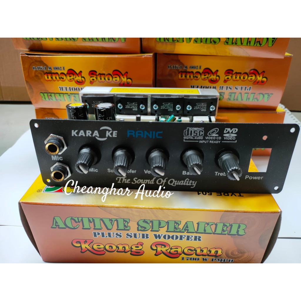 Kit aktif speaker subwoofer mic karaoke keong racun