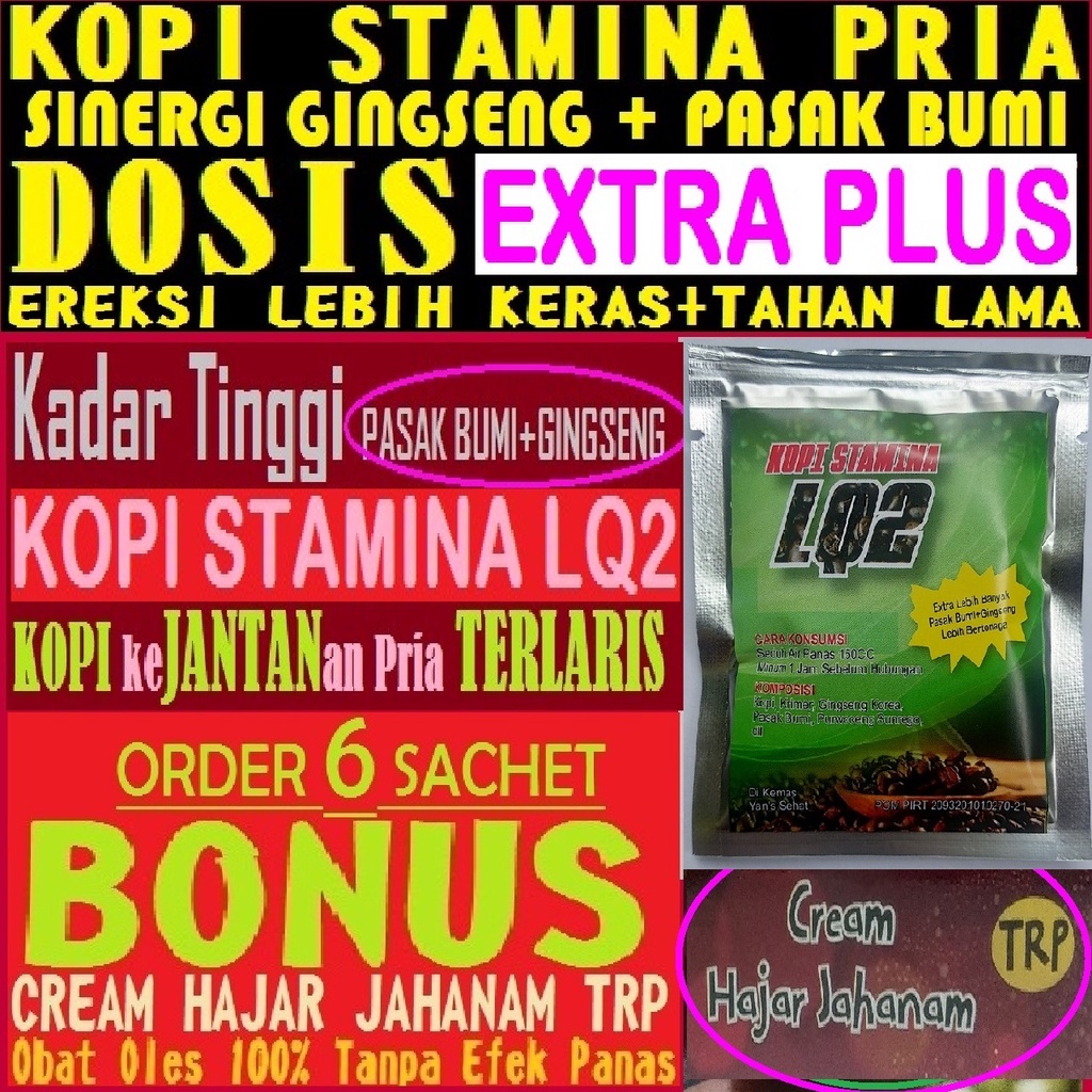 KOPI jOSS CLENG LQ2 Jantan Obat STAMINA Kuat Pria Tahan Lama Terbaik Extra Tinggi Purwocang Plus Gin