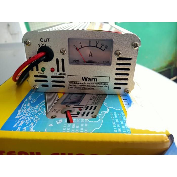 Charger aki/accu 12v 10a otomatis usat,charger aki 12v 10a