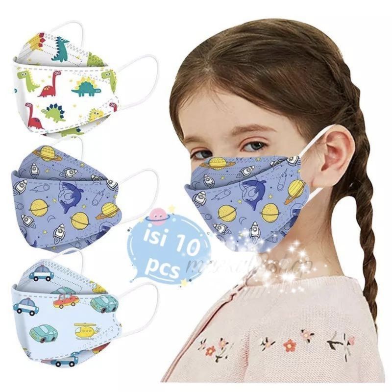 Masker KF94 Anak Motif BTS-21 4Ply 1pack isi 10Pc