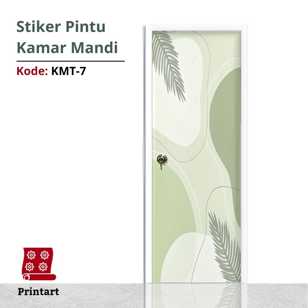 Stiker Pintu Kamar Mandi Toilet Motif Tropical Kode KMT-7 - FX