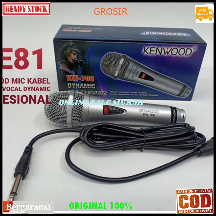 G81 Kenwood Mic kabel Microphone cable GE81 mik karaoke vokal vocal profesional rapat meeting mc audio sound system pengeras suara mikrophone dynamic legendary music G81  suara mantap, yg paling penting tidak perlu teriak kenceng ngomong aja sudah kencang