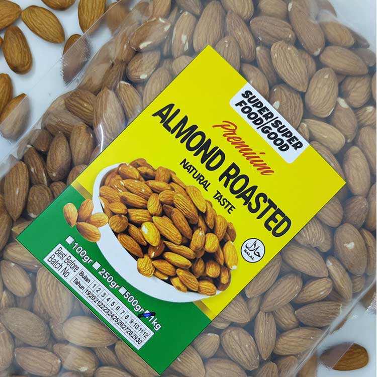 Almond Roasted 1 Kg - Kacang Almon Panggang / Matang 1Kg Super Premium