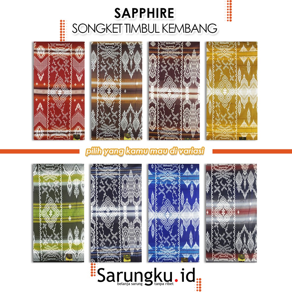 SARUNG SAPPHIRE SONGKET TIMBUL KEMBANG ( STK )