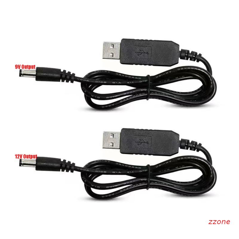 Zzz Kabel Power Boost USB Ke DC 5.5mmx2.1mm 5V Ke DC 9V / 12V Panjang 1m