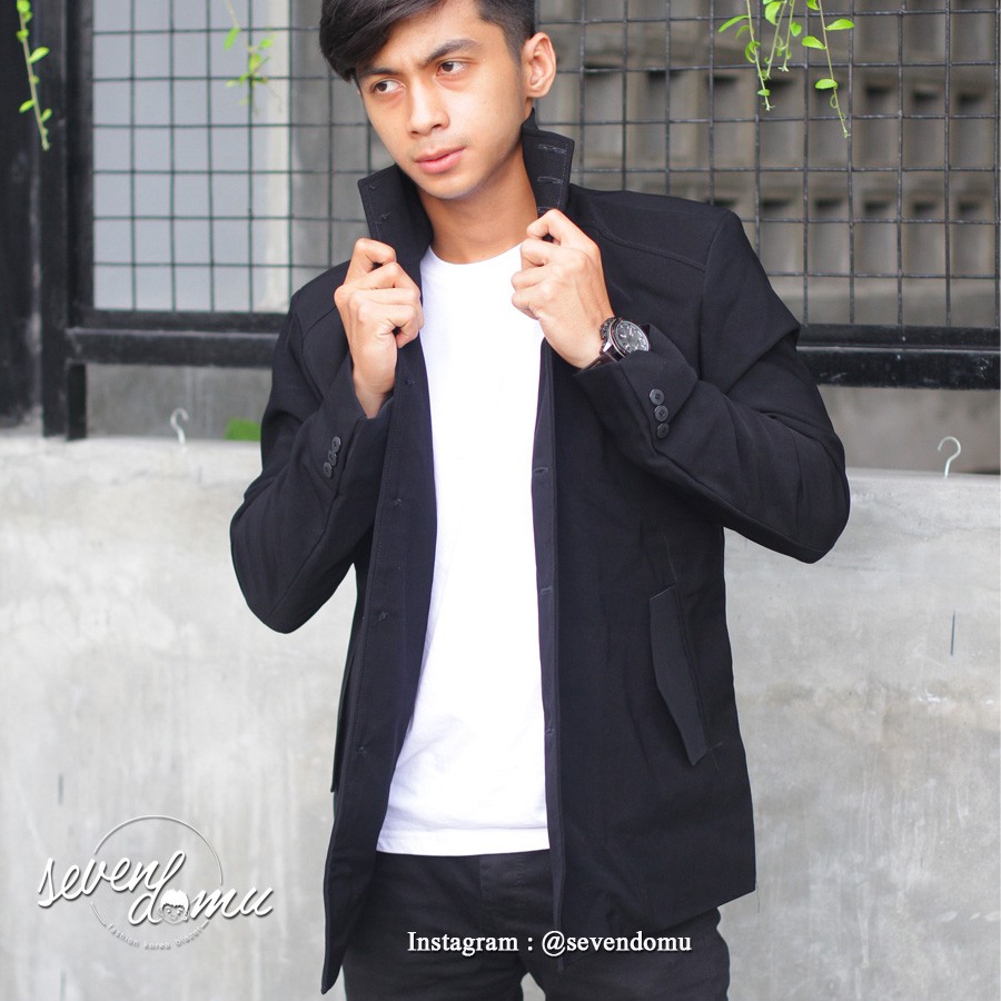 Blazer  Pria, Jas Blazer Pria, Jas Casual, Jas Korea, Jas Hitam Trench Jaket | SK-13