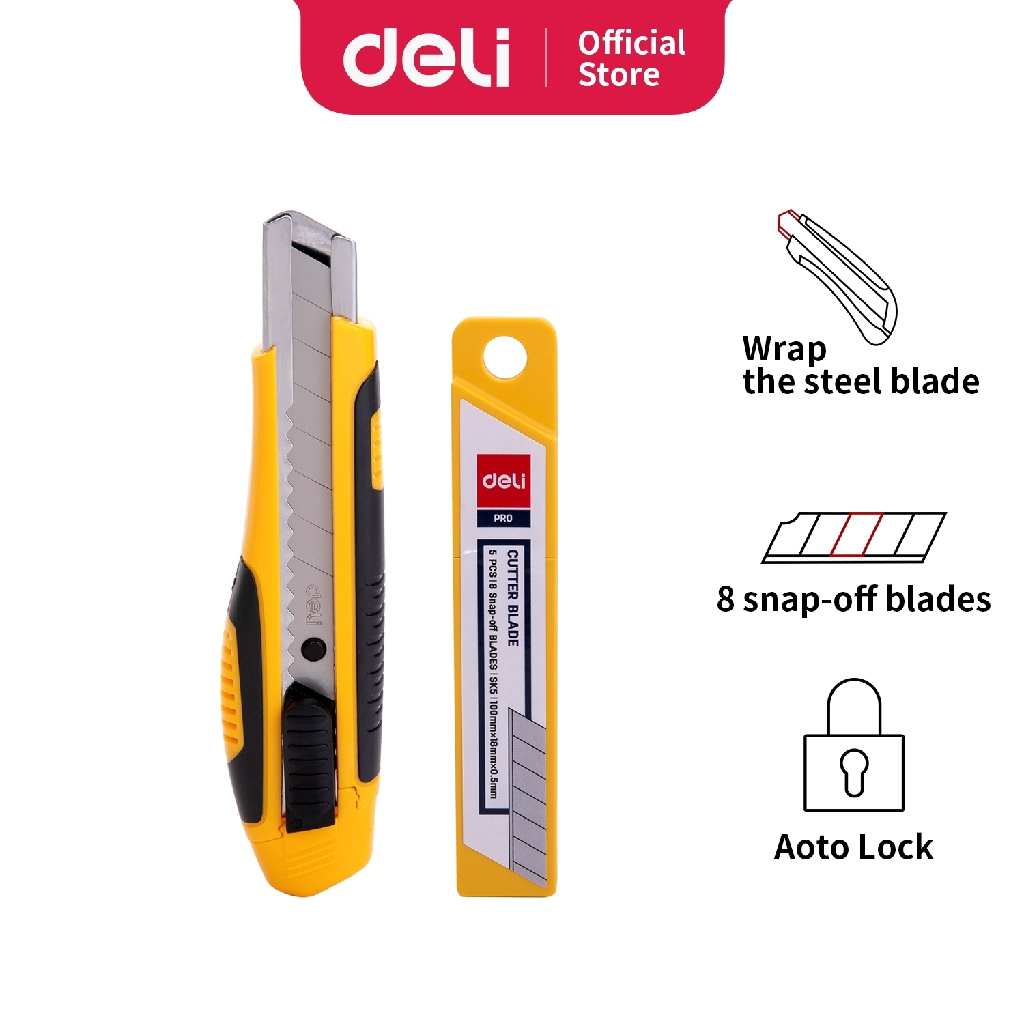

Deli Cutter Besar Pegangan Lembut sistem kunci manual untuk penggunaan yang aman E2068