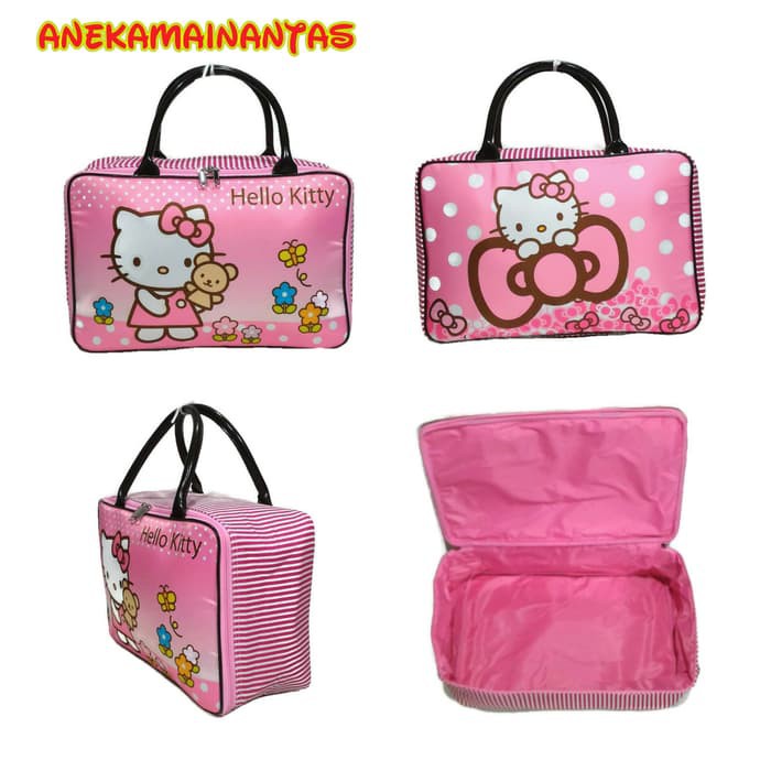 Tas Travel Bag Koper Kanvas Renang Anak Dewasa Hello Kitty