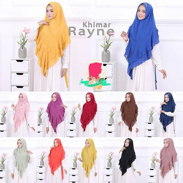 ORIGINAL Khimar Syari Rayne by Gallery Syarifah / jilbab syar'i ceruty pesta ori realpic
