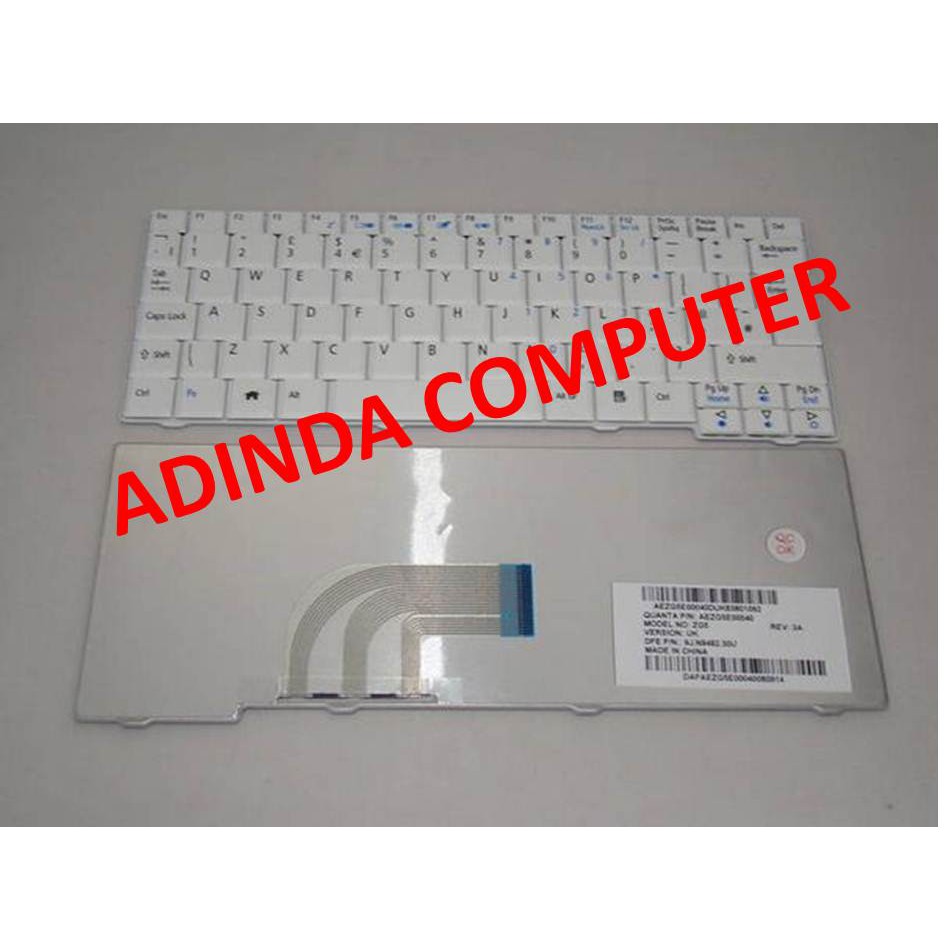 Keyboard Acer AO531 531 531H ZG5 ZG8 N214 A110 A150 D150 D250 Putih White