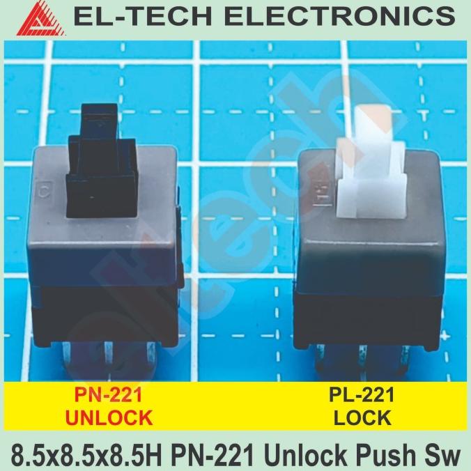 8.5x8.5x13.8H 6P Push Switch Saklar Tekan Unlock OMTEN KFC-85B PN-221 elt3ch Segera Dapatkan