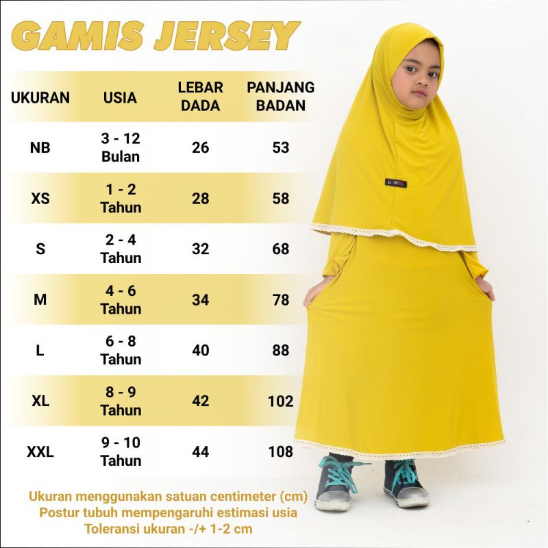 Gamis Jilbab Anak Bayi Renda Set Hijab Usia 3 bulan - 8 tahun