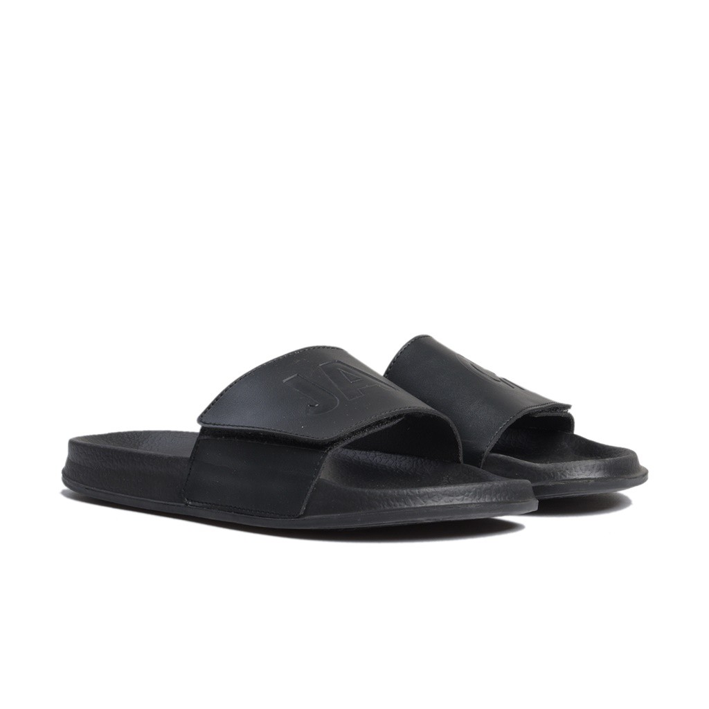 Gary Black | Sandal Slop EVA Hitam Ringan Strap Santai Simpel Pria Laki Sendal Ori | Jack x FORIND