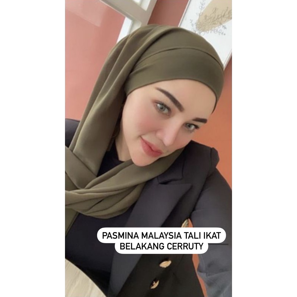 Pasmina Malaysia Tali Ikat cerruty dan Segiempat Instan malaysia melayu Pasmina instan pasmina inner by DAZPROJECT