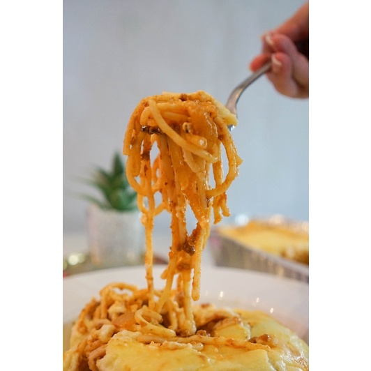 

Creamy Baked Bolognesse (baked spaghetti / spaghetti brullee)