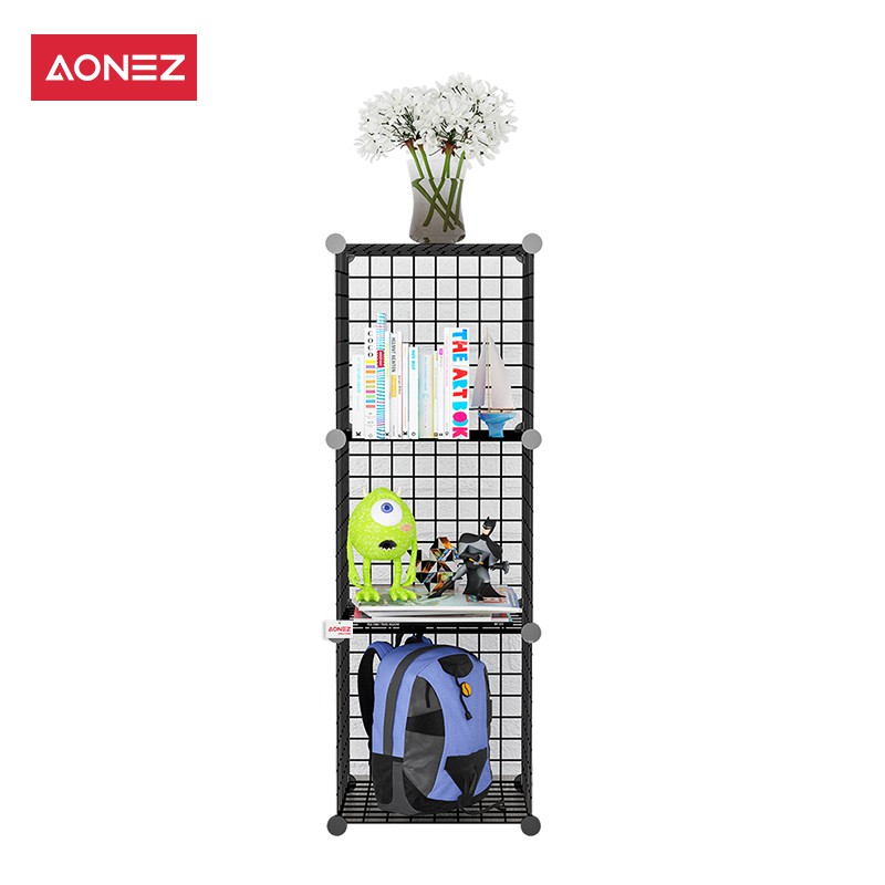 Aonez DIY rak Rak jaring  besi  lemari  multifunctional rack 