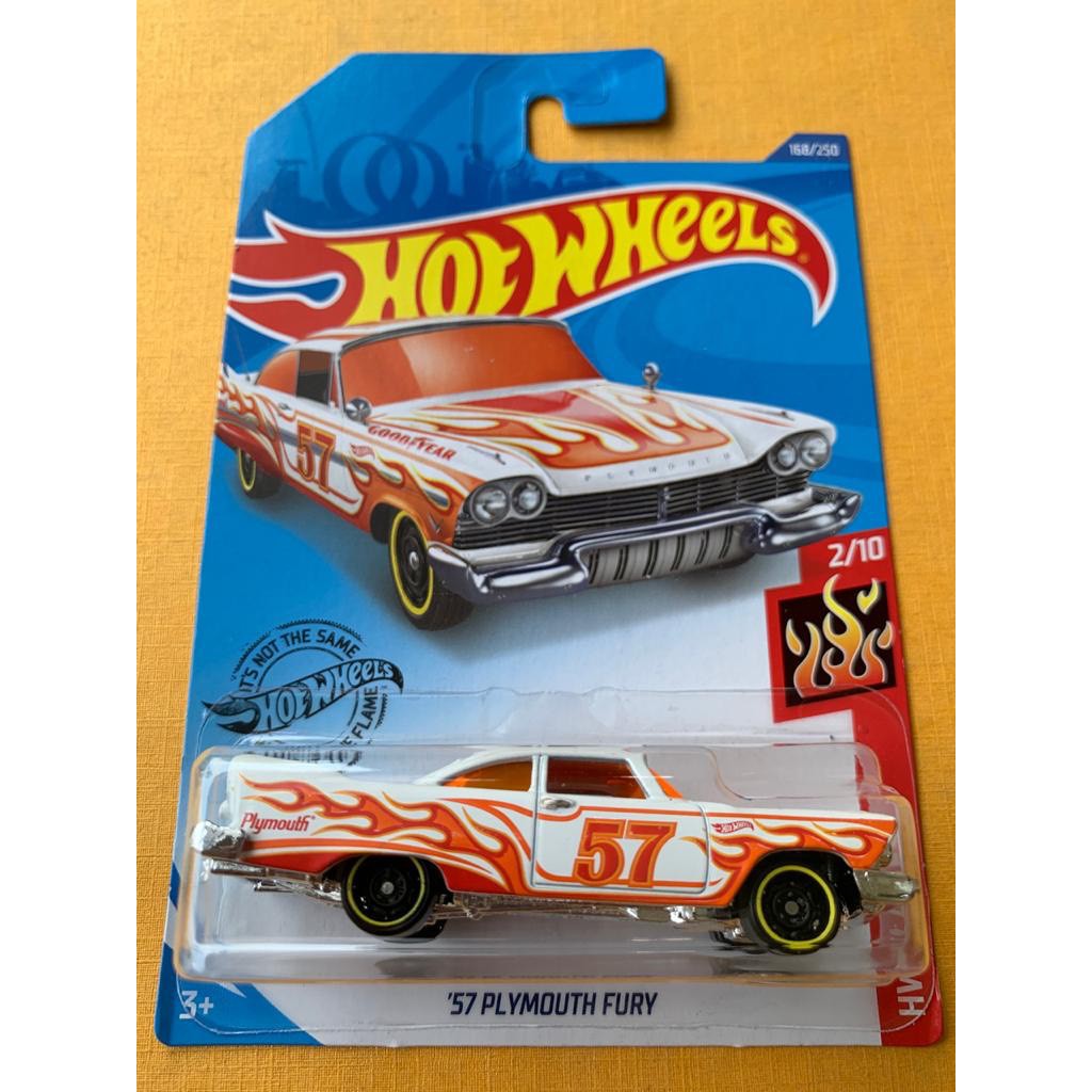 HOT WHEELS HOTWHEELS '57 PLYMOUTH FURY PUTIH MOBILAN ANAK DIECAST TRACK LANGKA PROMO MURAH ORIGINAL
