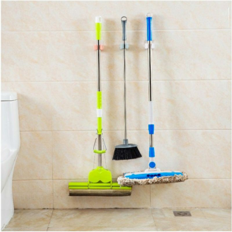 Gantungan Pengait Gagang Sapu &amp; Alat Pel Mop Holder Penjepit Gantungan Kamar Mandi - TUNGP