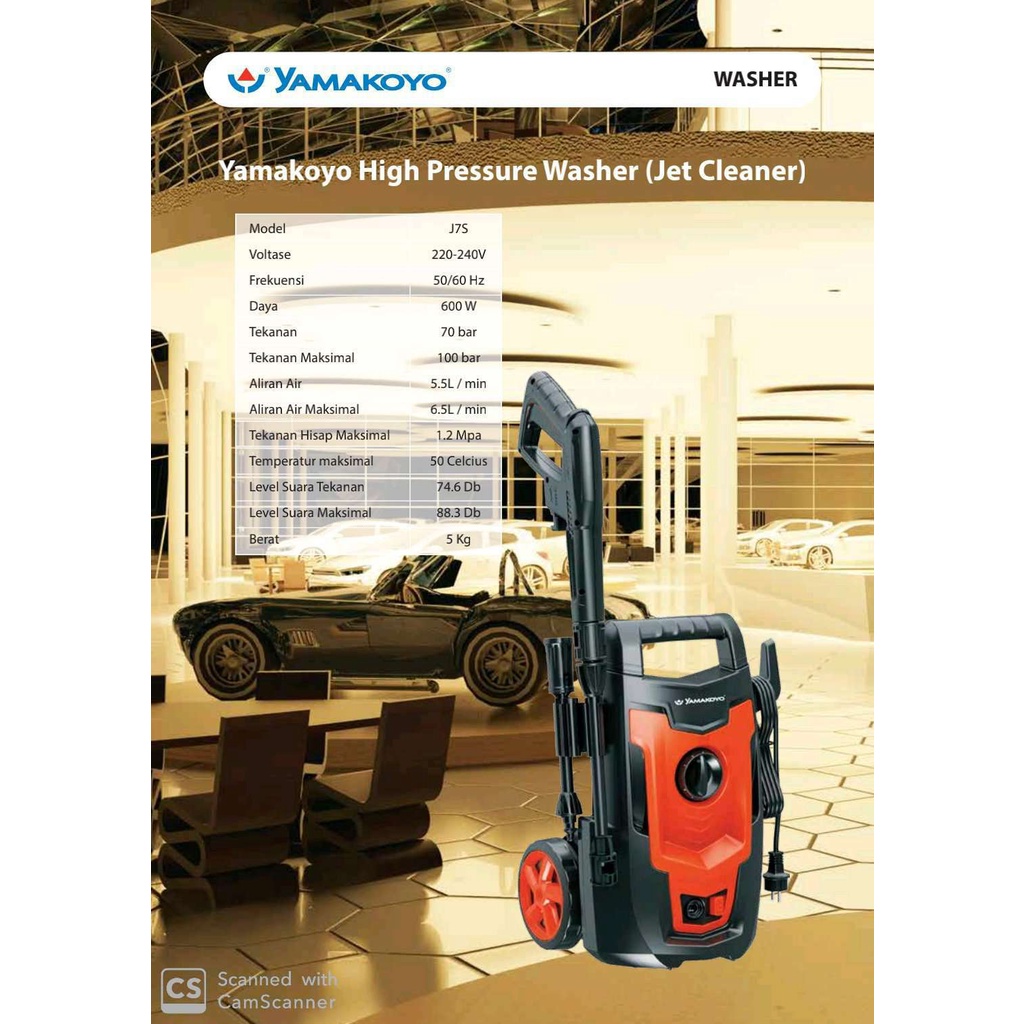Jet Cleaner Yamakoyo High Pressure Washer 100 bar