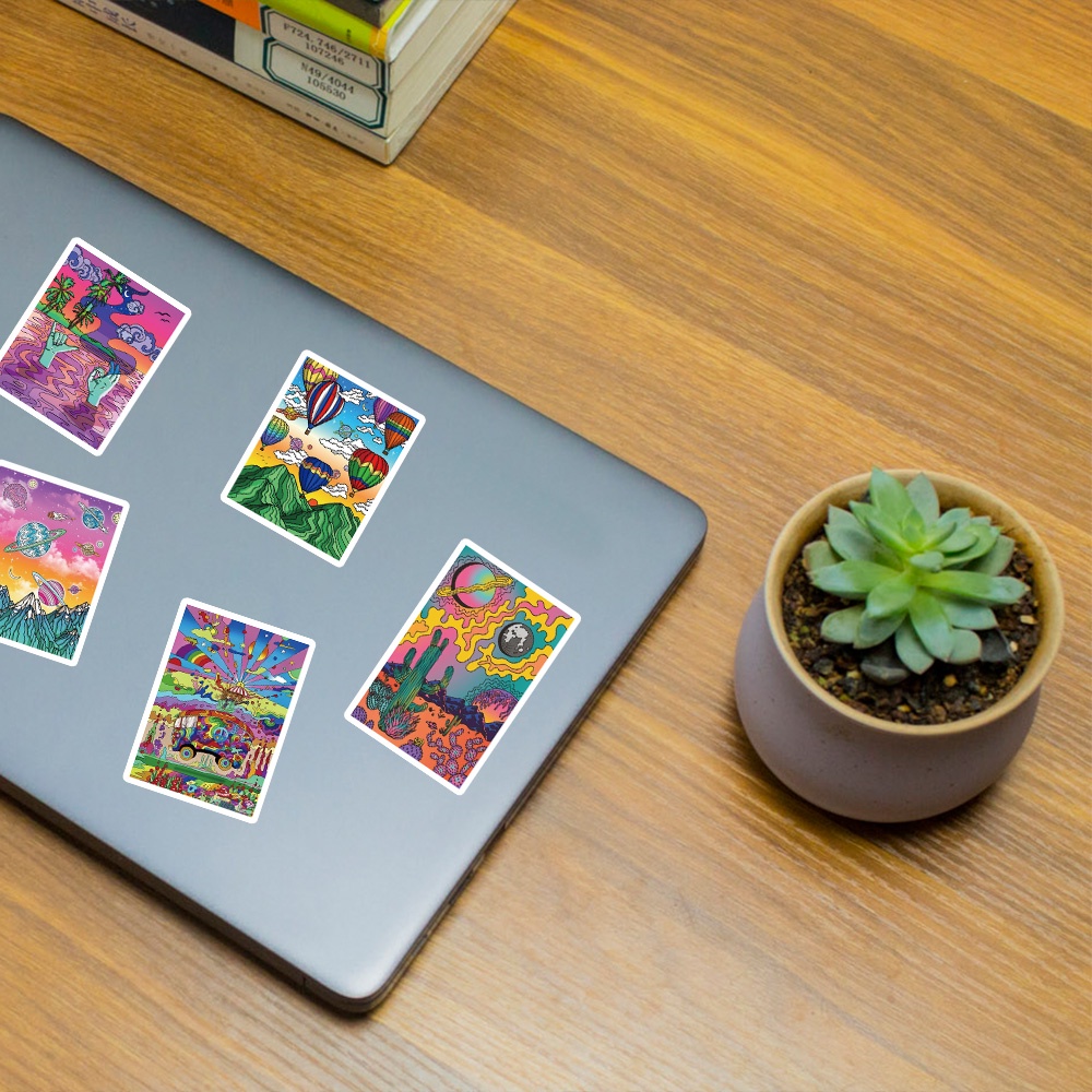 50 Pcs Stiker Gambar Kartun Tahan Air Untuk Dekorasi Laptop
