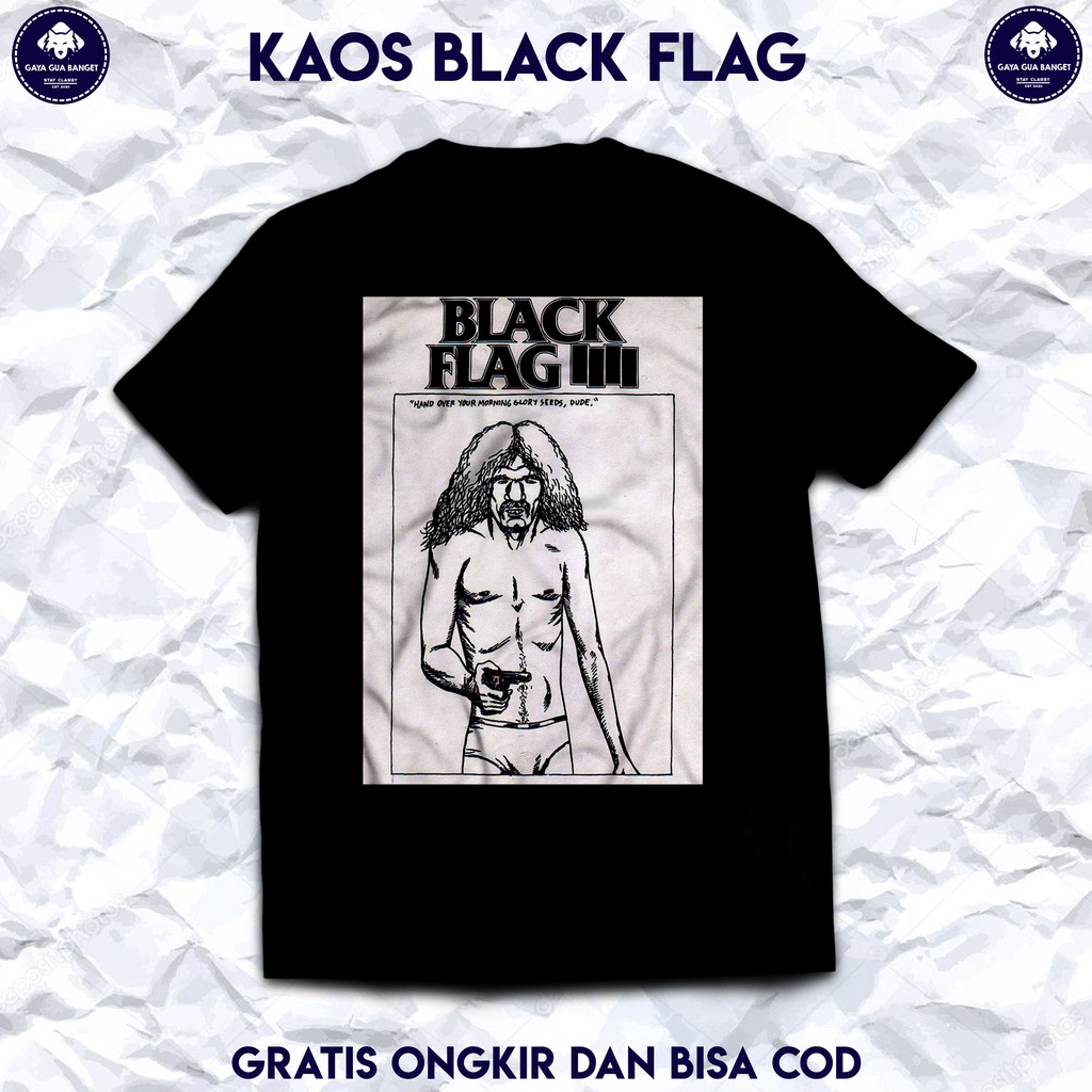 Black Flag Kaos Musik Band Punk Rock Original.