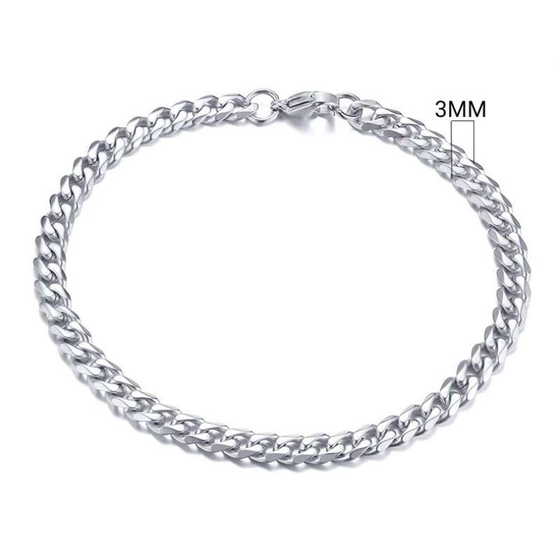 BEST SELLER GELANG RANTAI TITANIUM IMPOR FASHION PRIA WANITA