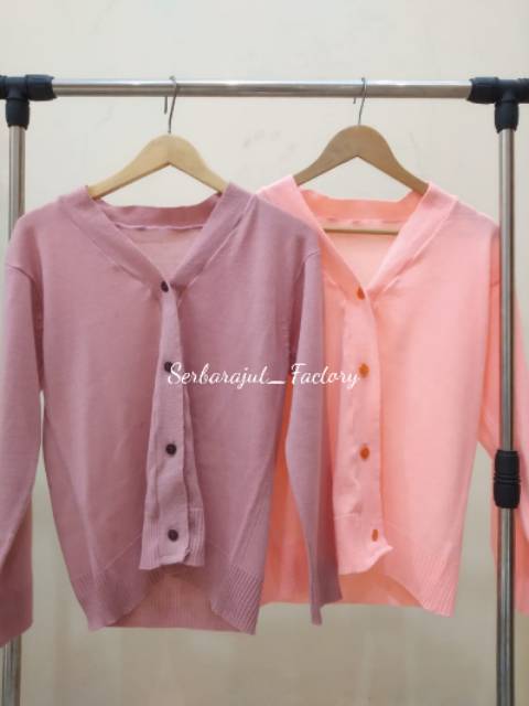 Basic Cardigan - Cardigan Rajut Polos / Cardigan Rajut Wanita / Cardigan Polos