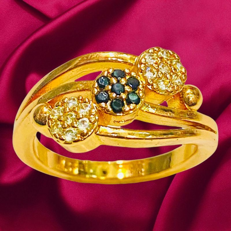 cincin permata berlapis emas tahan lama bisa untuk perhiasan. pengganti emas//cincin