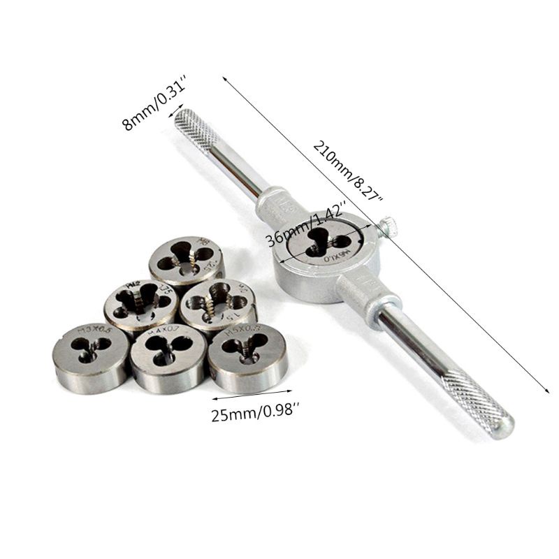 Mary 8pcs / Set Kunci Pas Metrik M3 / 4 / 5 / 6 / 8 / 10 / 12 Adjustable