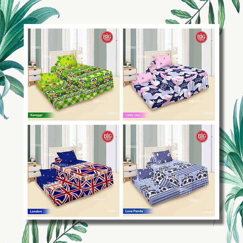 Sprei VITO 2in1 / DUO SORONG motif Alphabet Animal Channel Chibi BTS Doraemon Gucci Hello World Little Star London Louis Love Panda Milano Pinky Love Puzzle Retro Flower Summer Flamingo Yellow Duck   - SORONG 120x200 Single 120 SP DUO