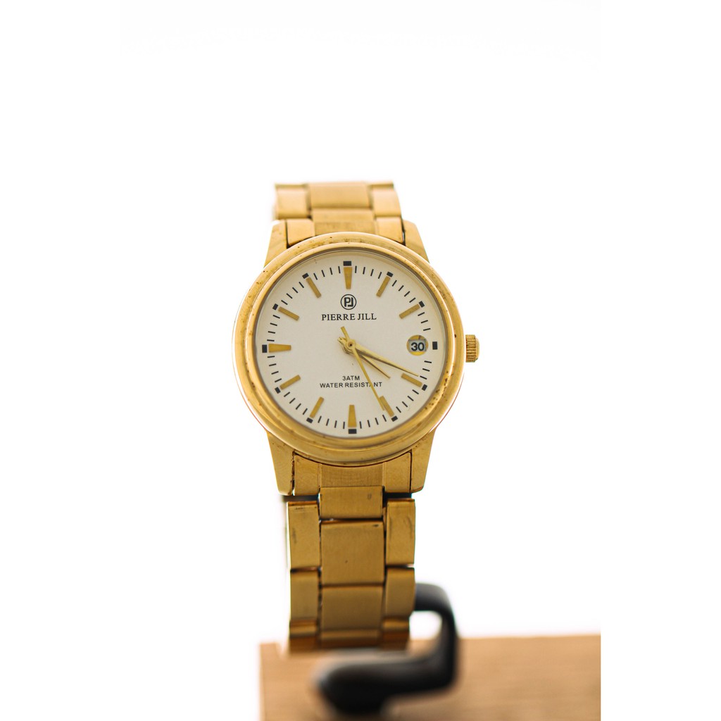 Jam Tangan Wanita Pierre Jill All Gold White Dial